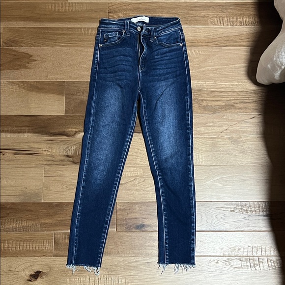 KanCan Dark Blue Ankle Jeans - Picture 1 of 2